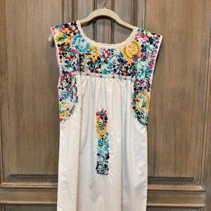 Mi Golondrina Embroidered Mexican Dress Size Small